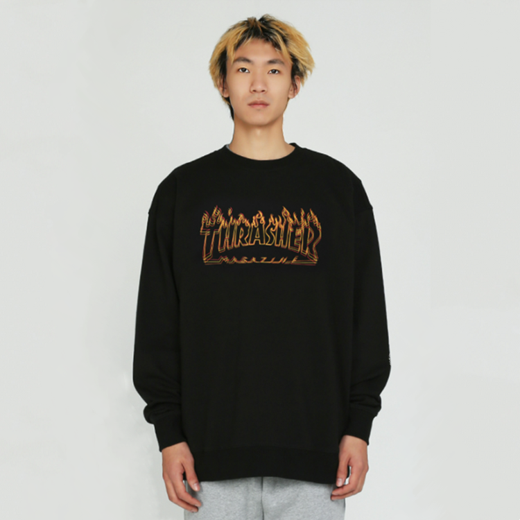 Свитшот Thrasher Richter Crewneck Logo (черный) — фото 3