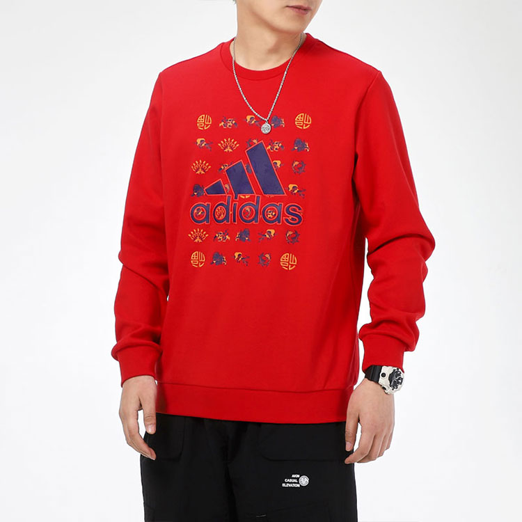 Футболка adidas CNY Gfx Swt Un Logo (красная) — фото 2