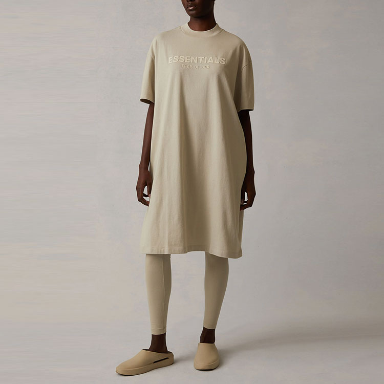 Женское платье Fear of God Essentials SS22 Women's T-shirt Dress (/ пшеничный) — фото 2