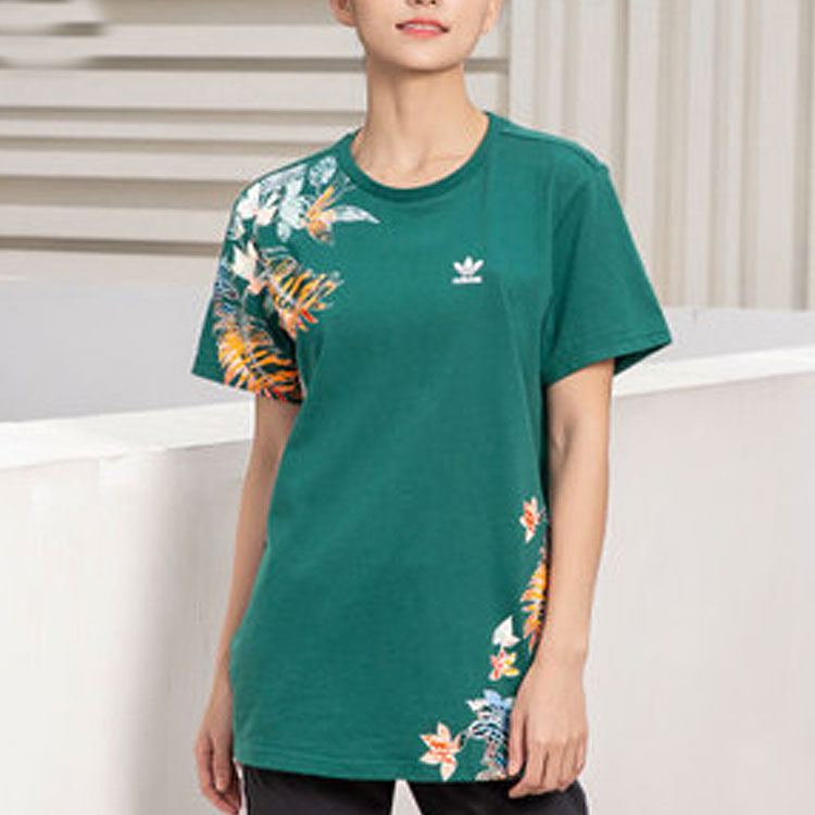 Женская футболка adidas originals (зеленая) — фото 3