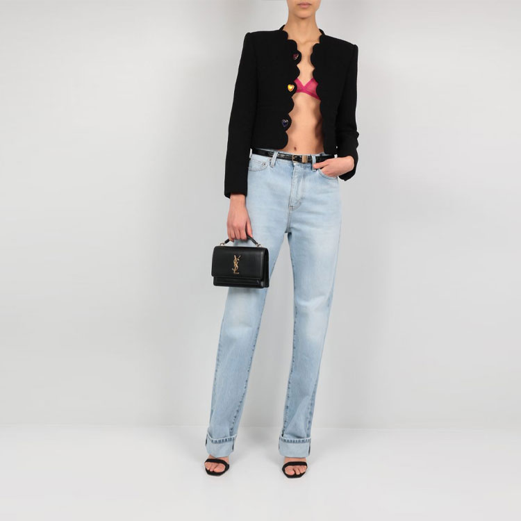 Женская куртка SAINT LAURENT (черная) — фото 4