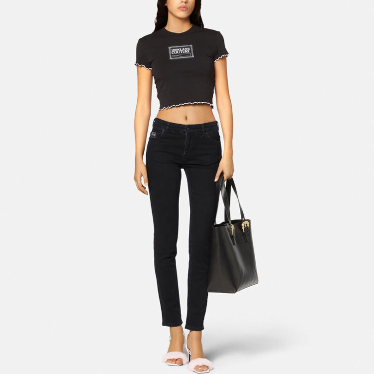 Женские штаны Versace JEANS COUTURE FW22 (черные) — фото 4