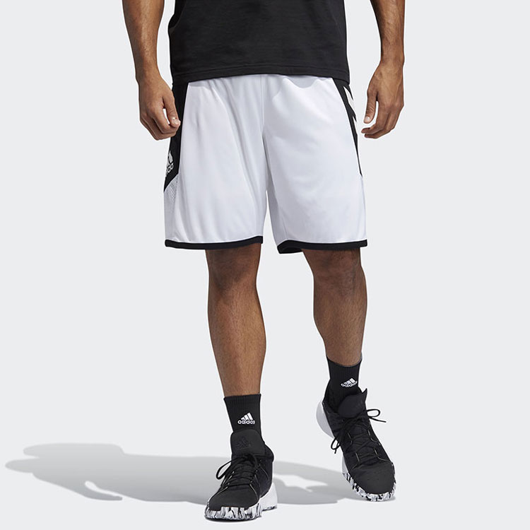 Adidas Basketball Shorts Men’s White Moderate Straight Fit Pants