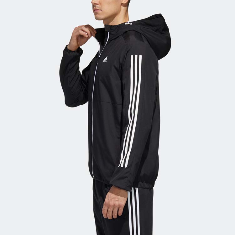 Мужская куртка adidas MH WB 3S (черная) — фото 5