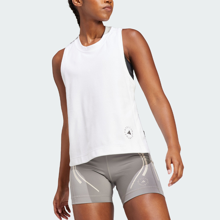 Adidas By Stella McCartney True Pace Running Logo print Tank Top