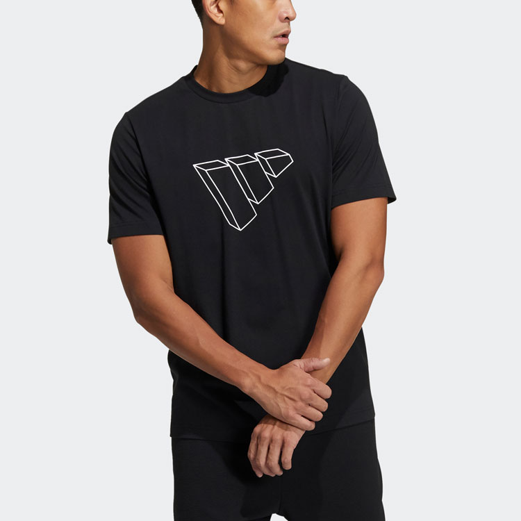 Мужская футболка adidas Fi Tee Sub Bos (черная) — фото 3