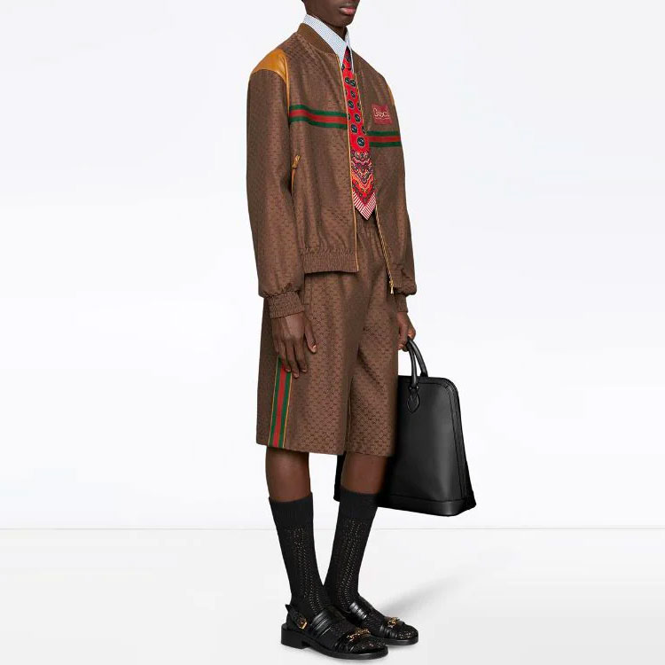 Мужские штаны Gucci 623220-XJCKV-2178 (коричневые) — фото 4