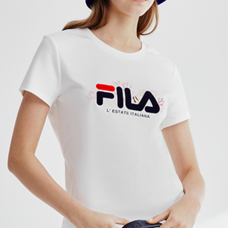 Женская футболка Fila (белая) — фото 6