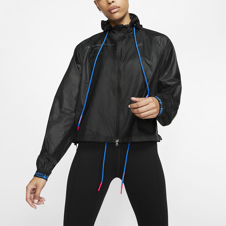 Женская куртка Nike x OFF-WHITE Windbreaker (черная) — фото 3