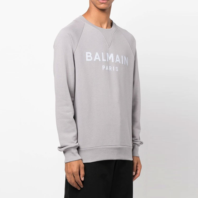 Мужское худи BALMAIN FW22 (серое) — Серый — фото 5