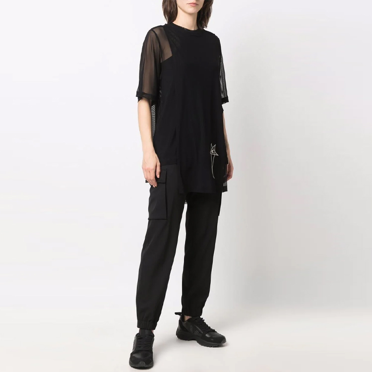 Женские футболка RICK OWENS x Champion SS22 T (черная) — фото 4