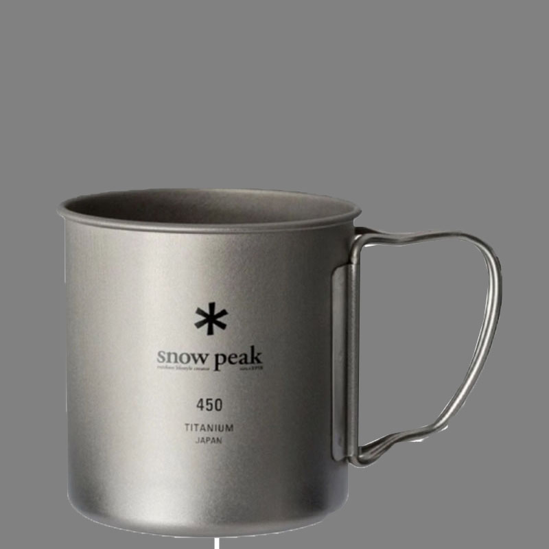 Snow Peak Outdoor Water Equipment 450ml Camping Single Layer Titanium Cup