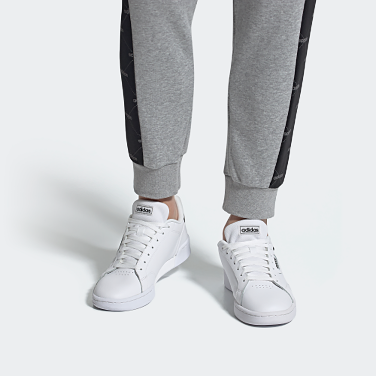 Мужские кеды adidas neo Roguera (бело-черные) — фото 7