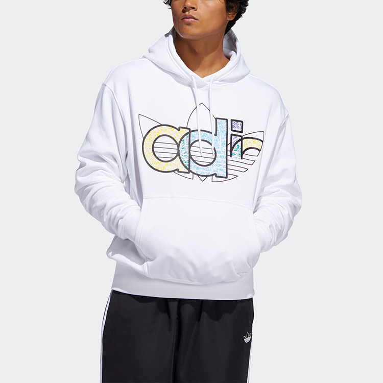 Мужское худи adidas originals (белое) — фото 3