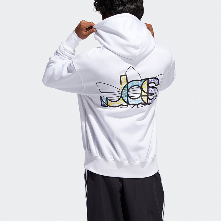 Мужское худи adidas originals (белое) — фото 5