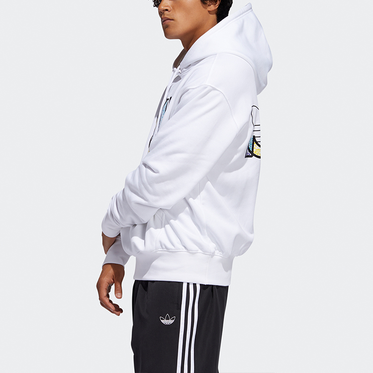 Мужское худи adidas originals (белое) — фото 4