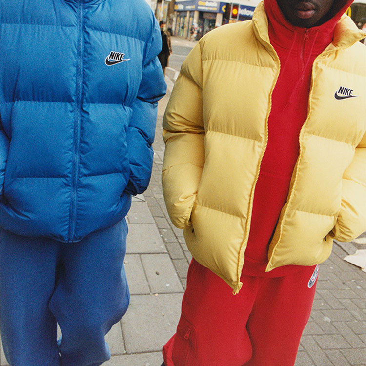 Куртка Supreme x nike reversible puffy jacket SS21 (мультиколор) — фото 17