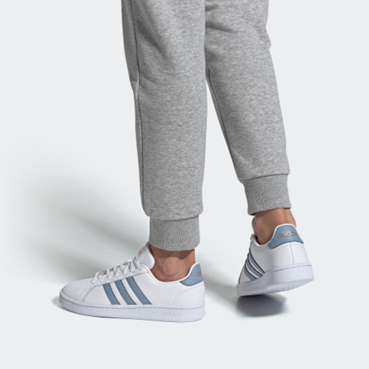 Женские кеды adidas neo GRAND COURT (бело-сине-серые) — Белый / синийсерый — фото 7