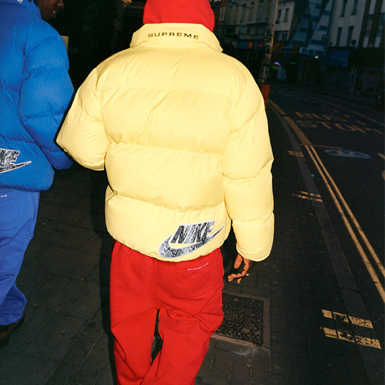 Куртка Supreme x nike reversible puffy jacket SS21 (мультиколор) — фото 22