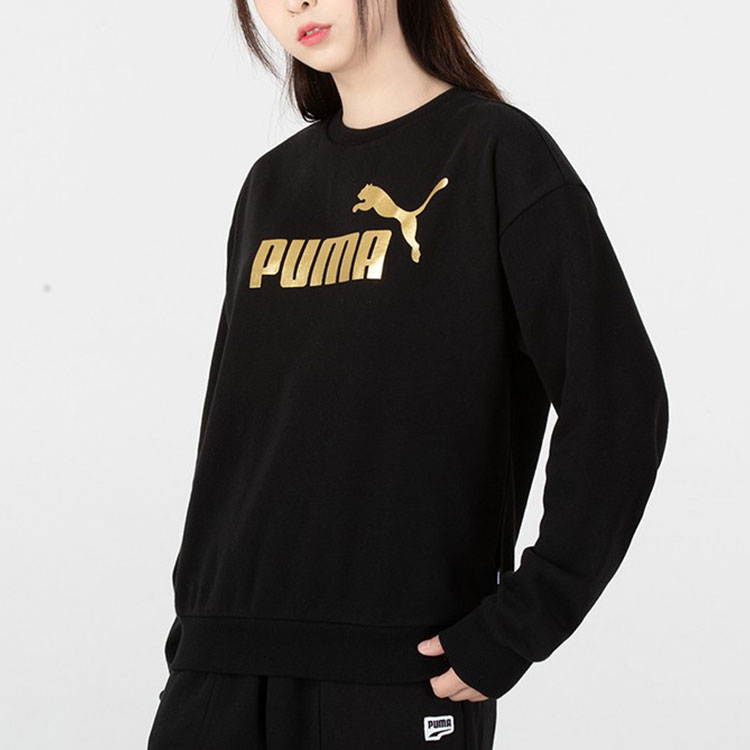 Женское худи PUMA ESS+ Logo (черное) — фото 4