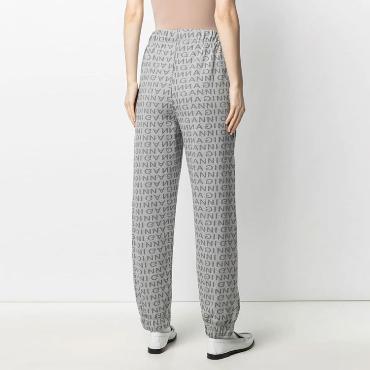 Ganni logo-print track pants