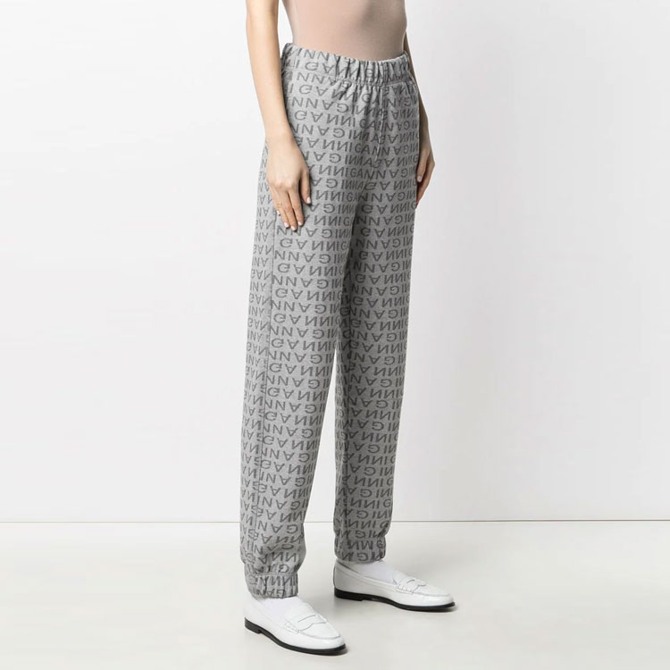 Ganni logo-print track pants