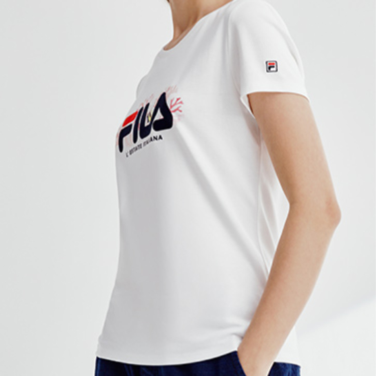 Женская футболка Fila (белая) — фото 8