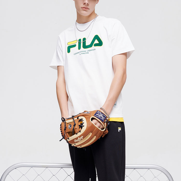 Мужская футболка Fila (белая) — фото 3