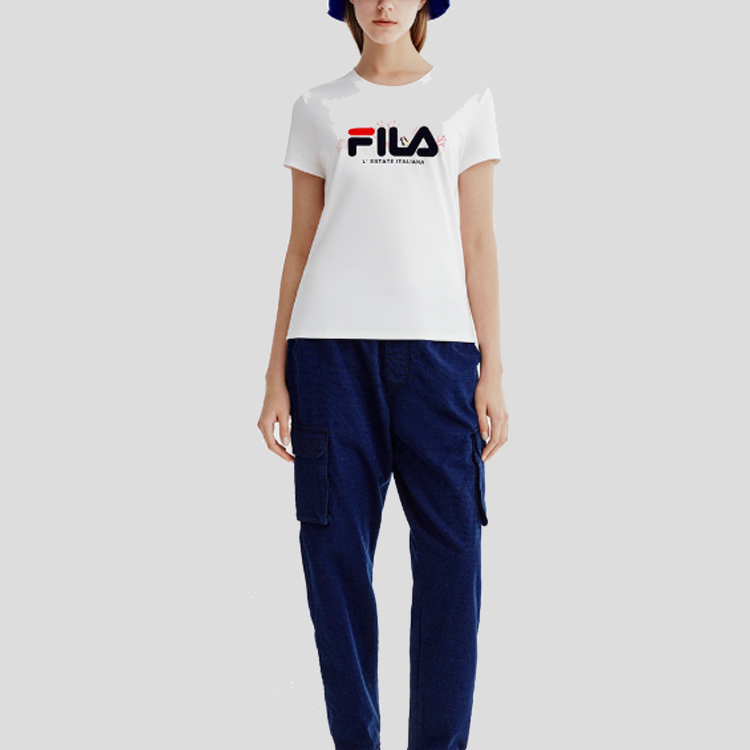 Женская футболка Fila (белая) — фото 9