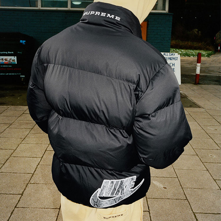 Куртка Supreme x nike reversible puffy jacket SS21 (мультиколор) — фото 11