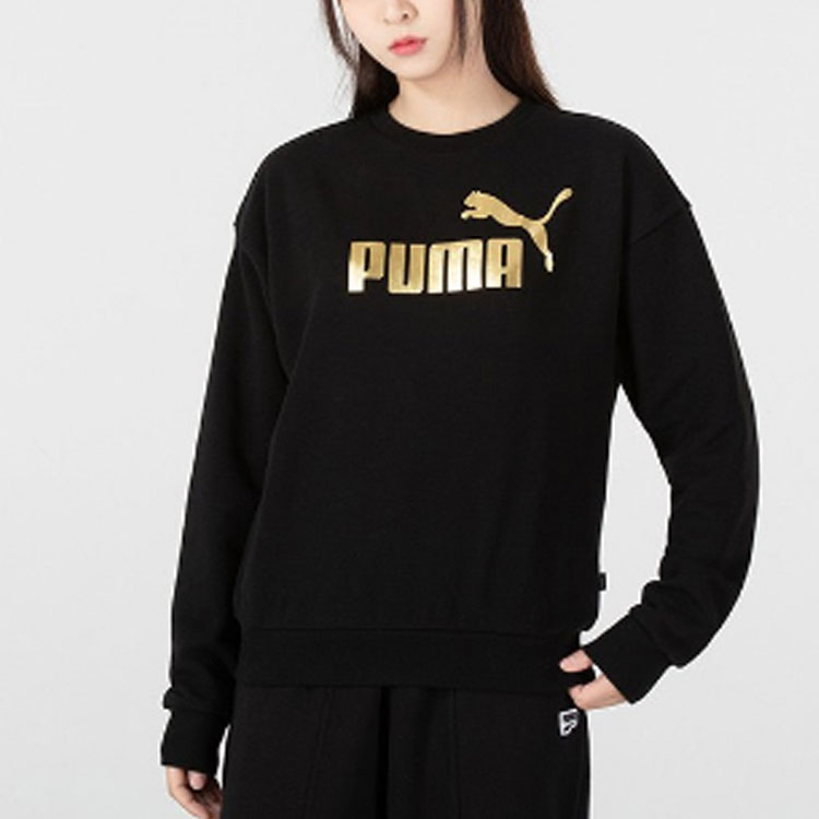 Женское худи PUMA ESS+ Logo (черное) — фото 2