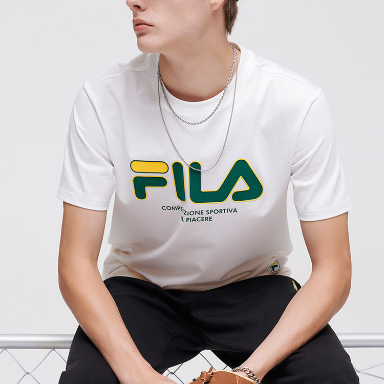 Мужская футболка Fila (белая) — фото 4