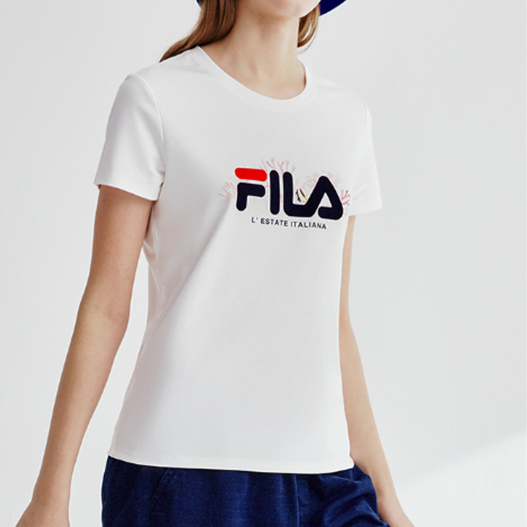 Женская футболка Fila (белая) — фото 4