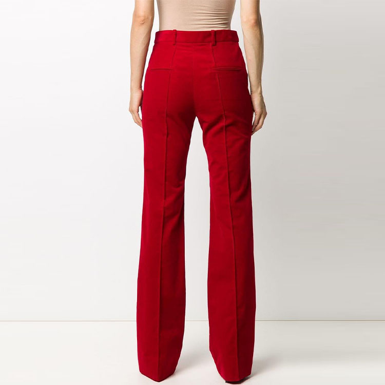 Женские штаны SAINT LAURENT (красные) — фото 4