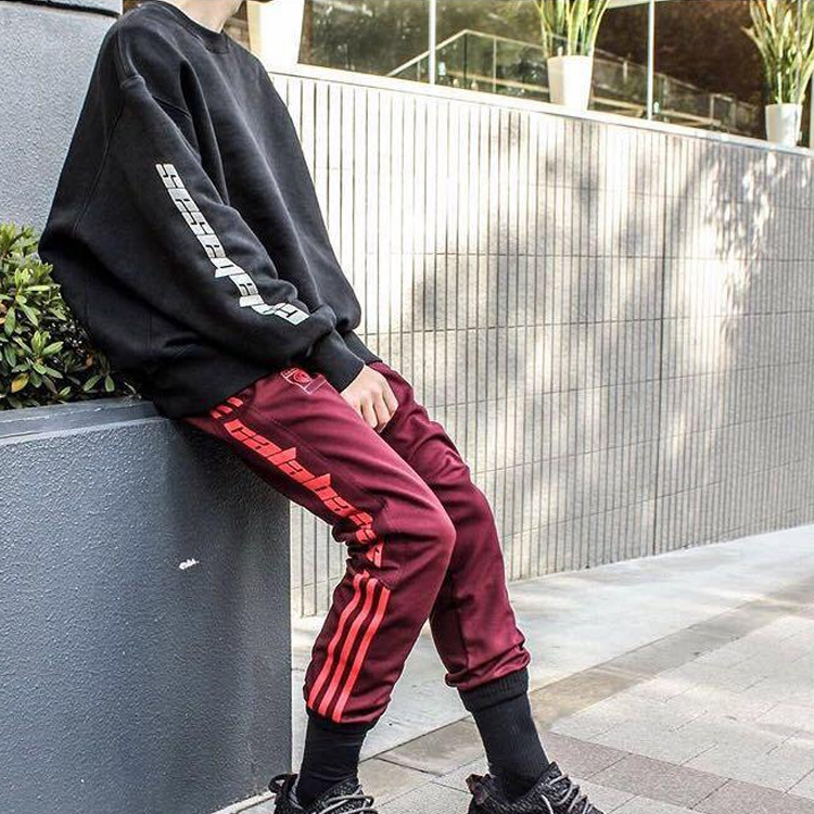 Мужские штаны adidas Originals Yeezy Calabasas Track Pants (бордовый) — фото 4