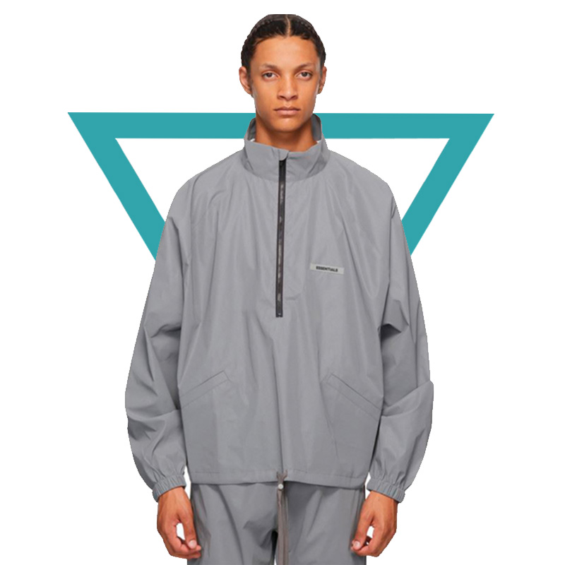 Мужская куртка Fear of God Essentials SS20 (серебристая) — фото 4