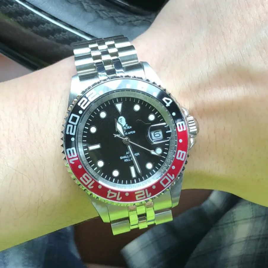 Мужские часы A BATHING APE A BATHING APE Bape Type2 Bapex 48mm 1G30-182-028 (черные) — фото 6