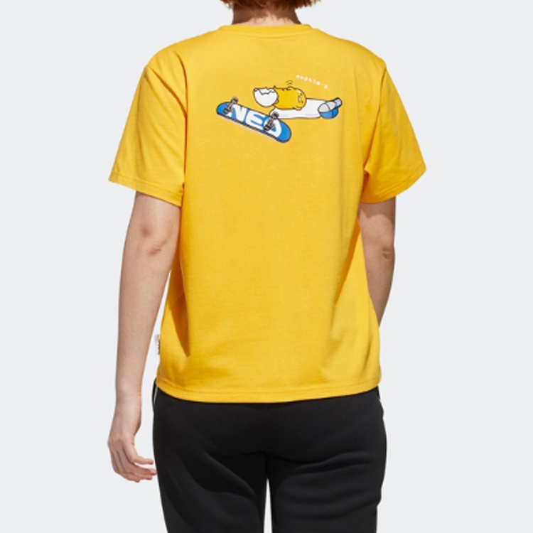 Женская футболка adidas neo (желтая) — фото 3