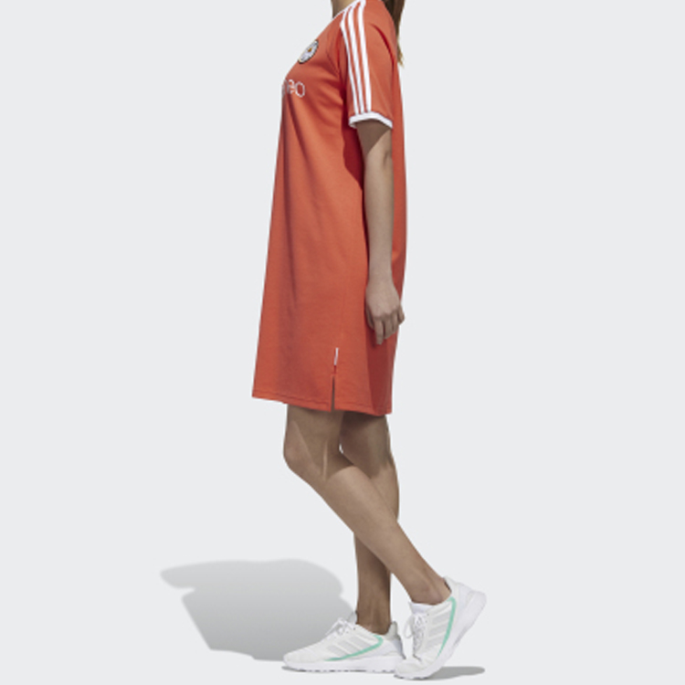 Женское платье adidas neo (светло-красное) — фото 5