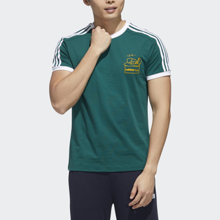 Мужская футболка adidas neo (зеленая) — фото 3