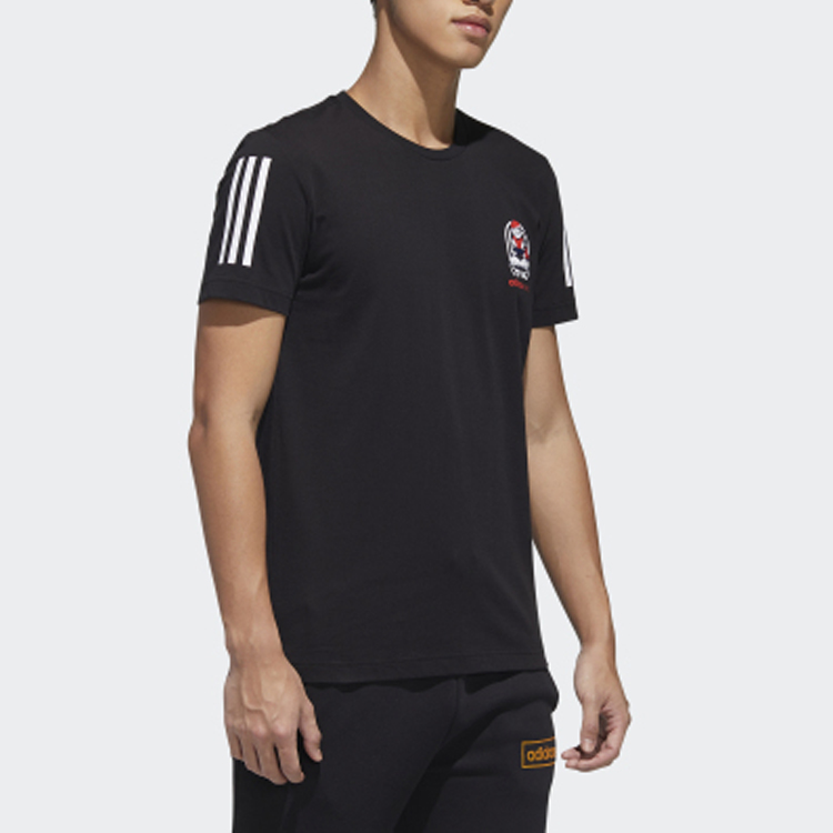 Мужская футболка adidas neo tee1 (черная) — фото 4