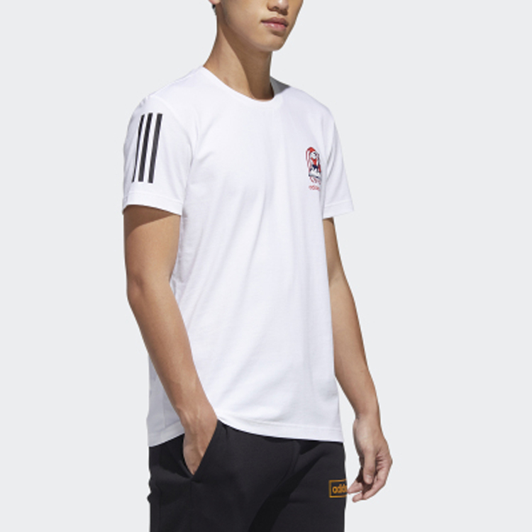 Мужская футболка adidas neo tee12020T (белый) — фото 5