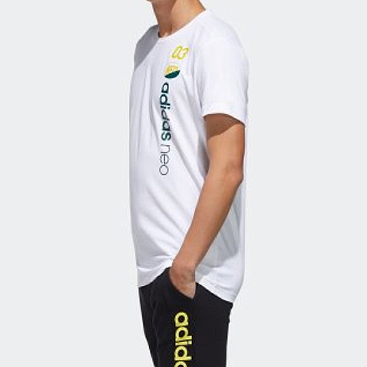 Мужская футболка adidas neo (белая) — фото 5