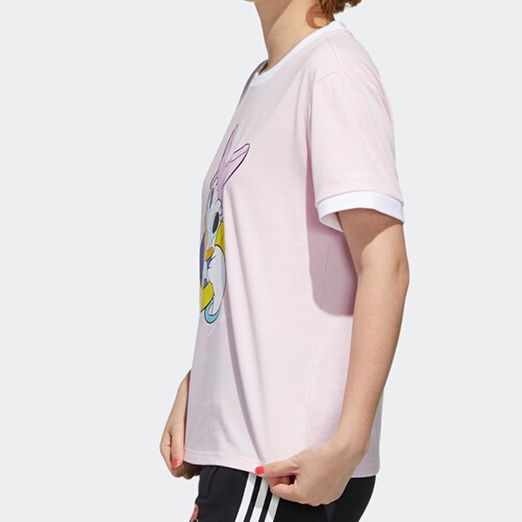 Женская футболка adidas (розовая) — фото 4