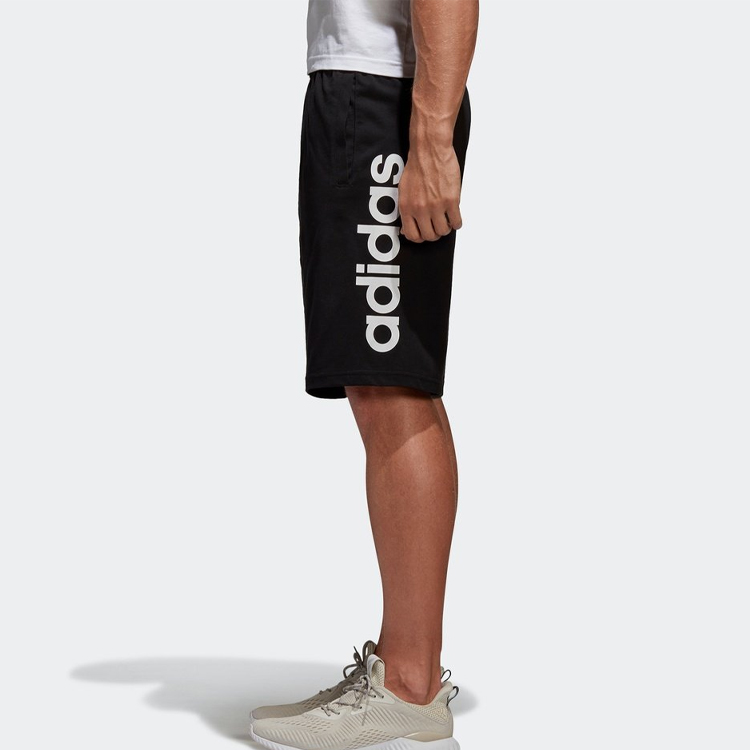 Мужские шорты adidas Ess Lin Shor SJ (черные) — фото 5