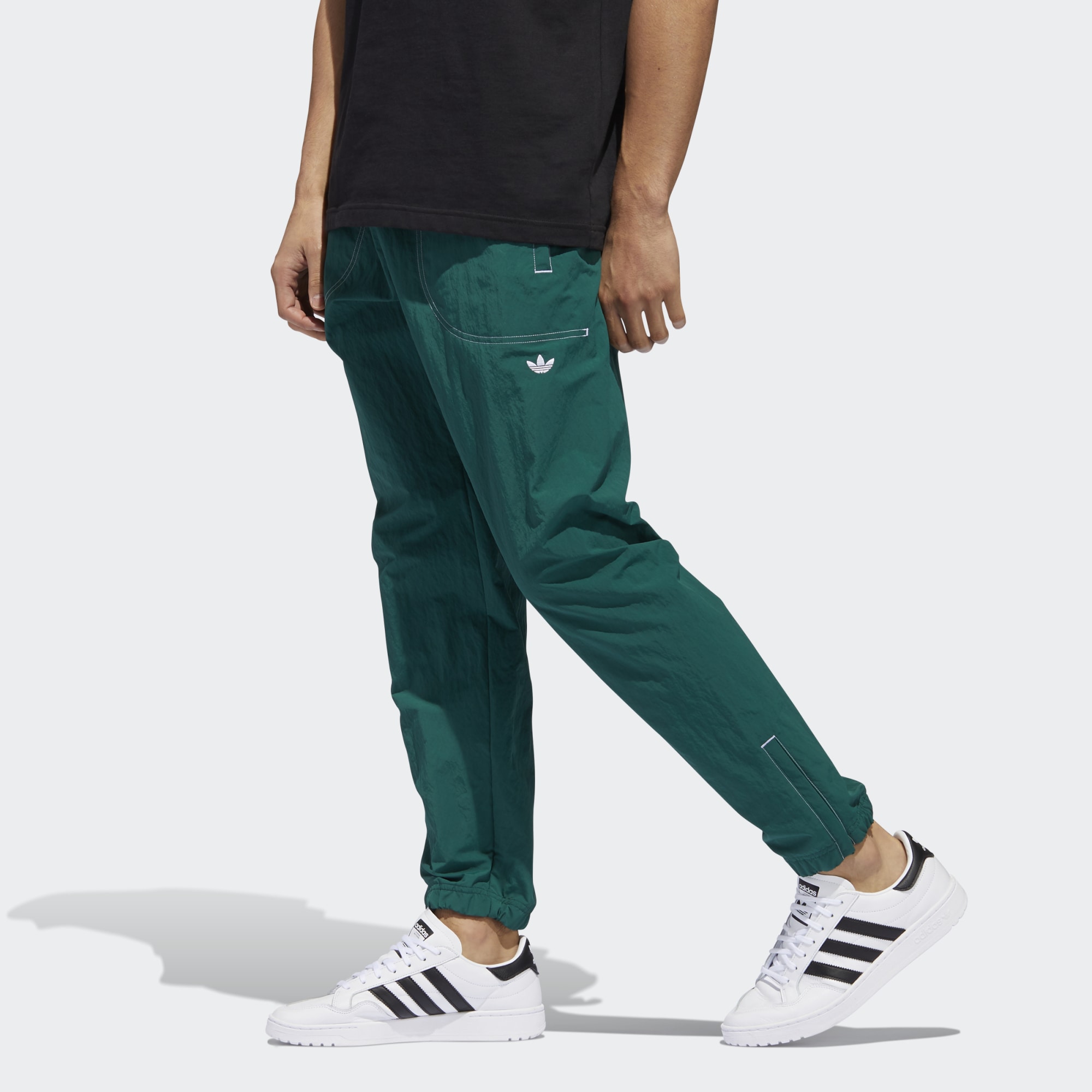 Мужские штаны adidas originals (зеленые) — фото 4