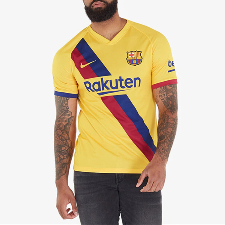 Мужская футболка Nike Barcelona Vapor Away 19/20 (желтая) — фото 3