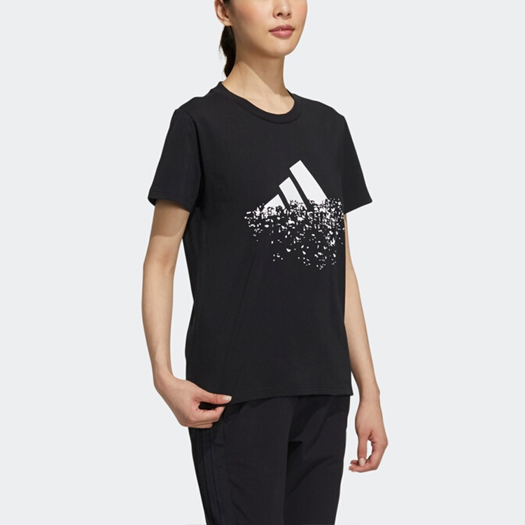 Женская футболка adidas (черная) — фото 5