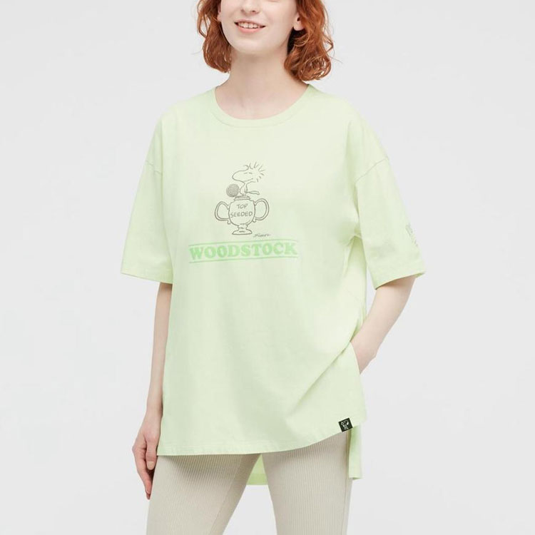 Женская футболка UNIQLO T (зеленая) — фото 2