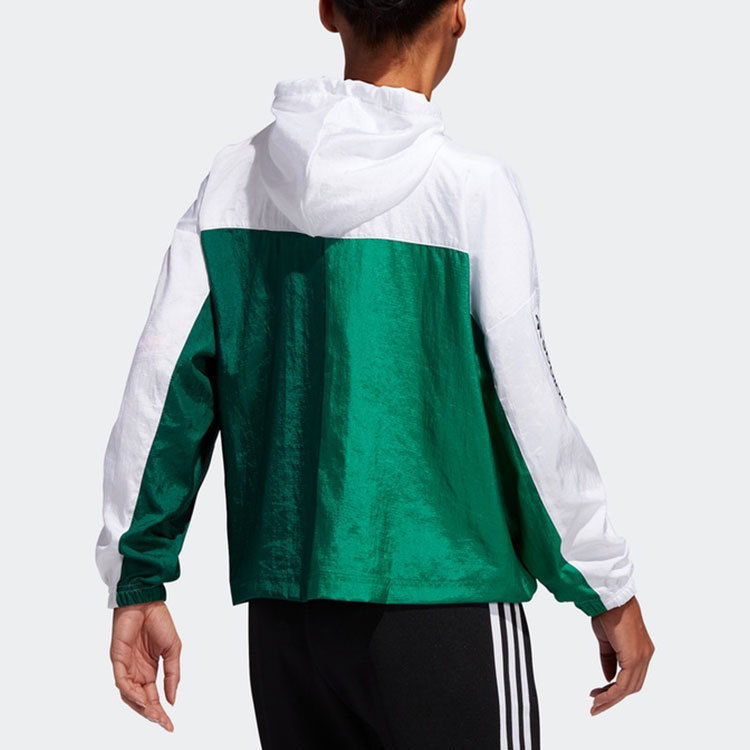 Женская куртка adidas originals (зелено-белая) — фото 3